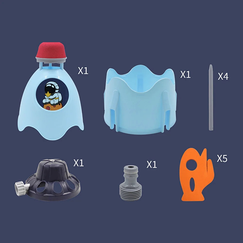 Blue Plastic Rocket Sprinkler Toy K2220