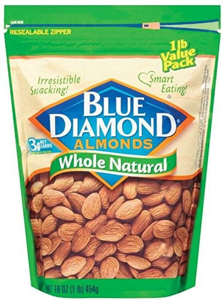 Blue Diamond Whole Natural Almonds (Pack Of 2) C1525