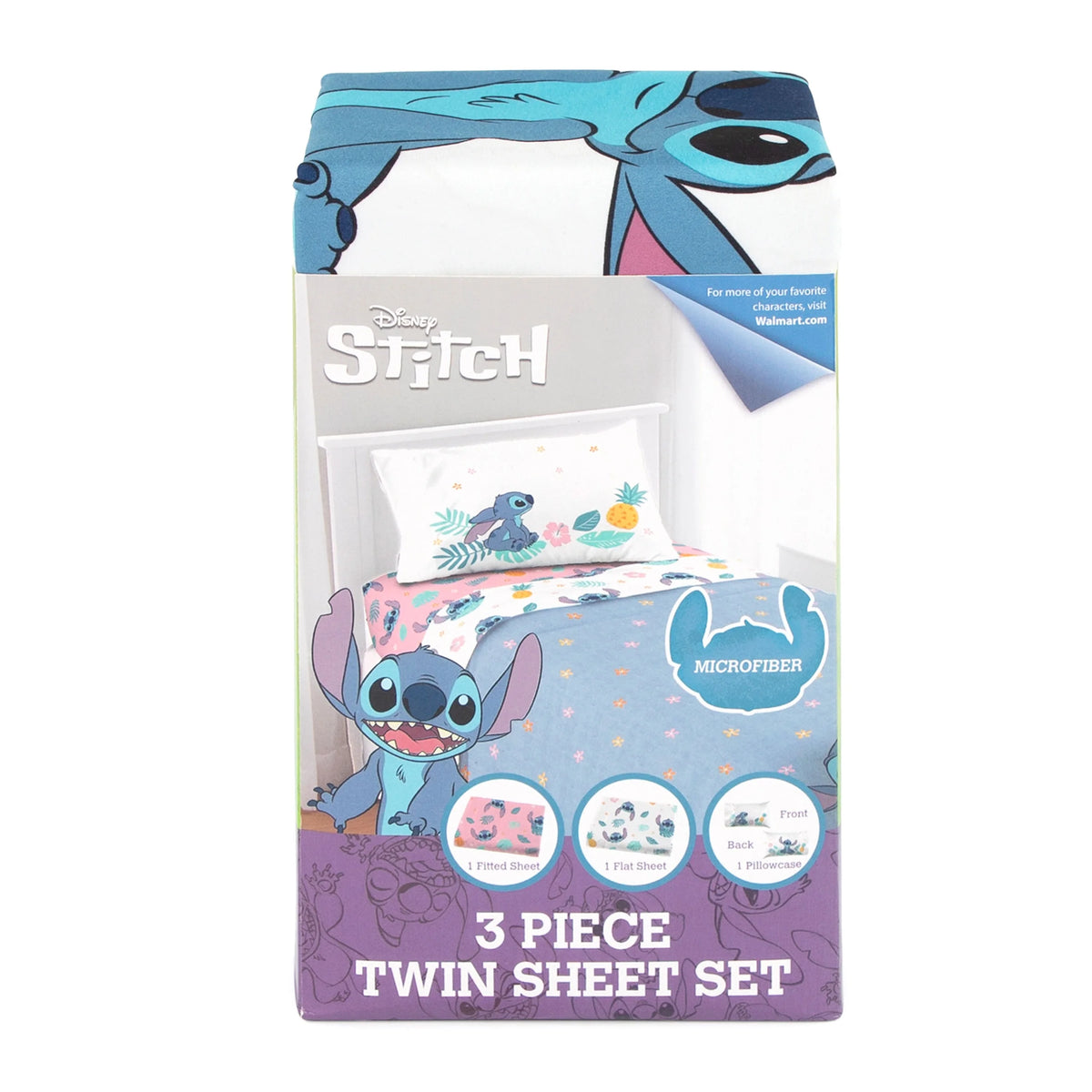 Pink Microfiber Kids 3-Piece Twin Sheet Set N668