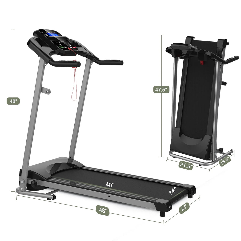 Foldable Electric Treadmill 2.5HP 265LBS Weight Capacity F981995