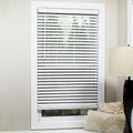 White Cordless Flat Slat Blind I172