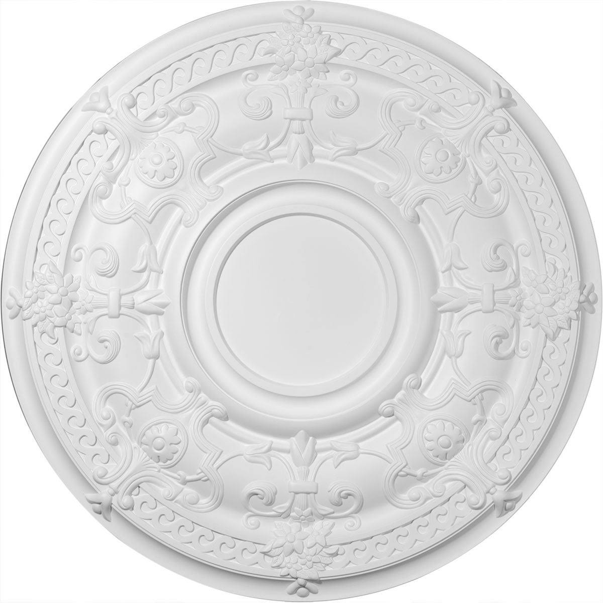 Dauphine Ceiling Medallion, Hand-Painted Cloud Burst Crackle T4944