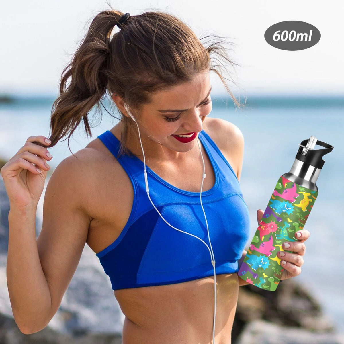 Stainless Steel Water Bottle with Straw Lid Vacuum Insulated 20 OZ Q8425