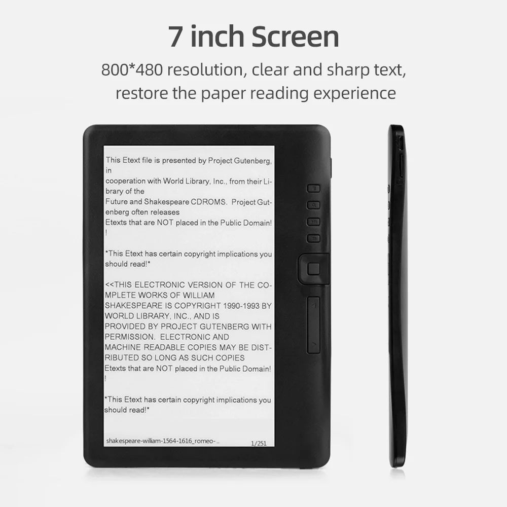 7 inch Portable E book Reader with 8GB Memory S10517
