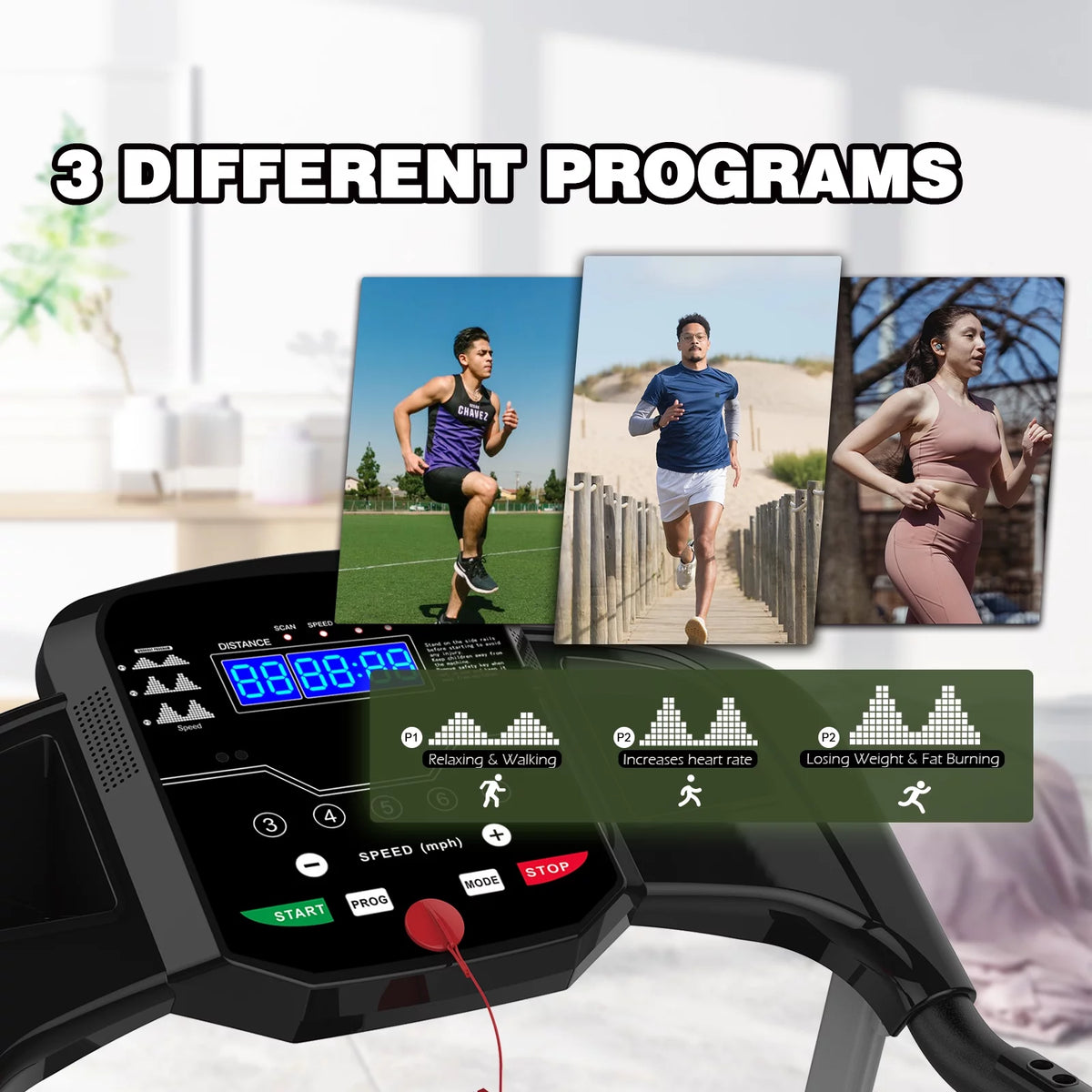 Foldable Electric Treadmill 2.5HP 265LBS Weight Capacity F981995