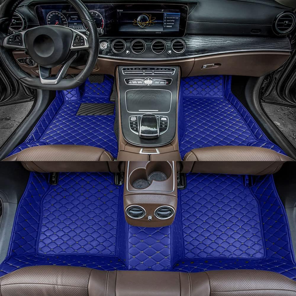 Car Floor Mats for Mazda CX-9 2007-2022 All Weather Non-Slip Leather Floor Liners S148401