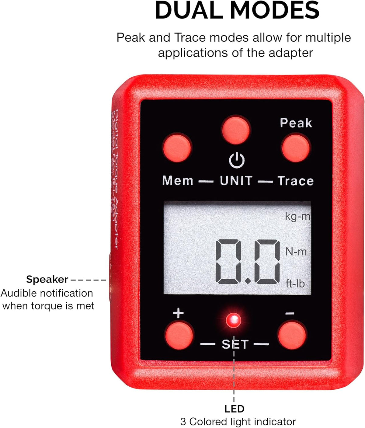 3/4” Drive Digital Torque Adapter 150-750 Foot-Pound W8500