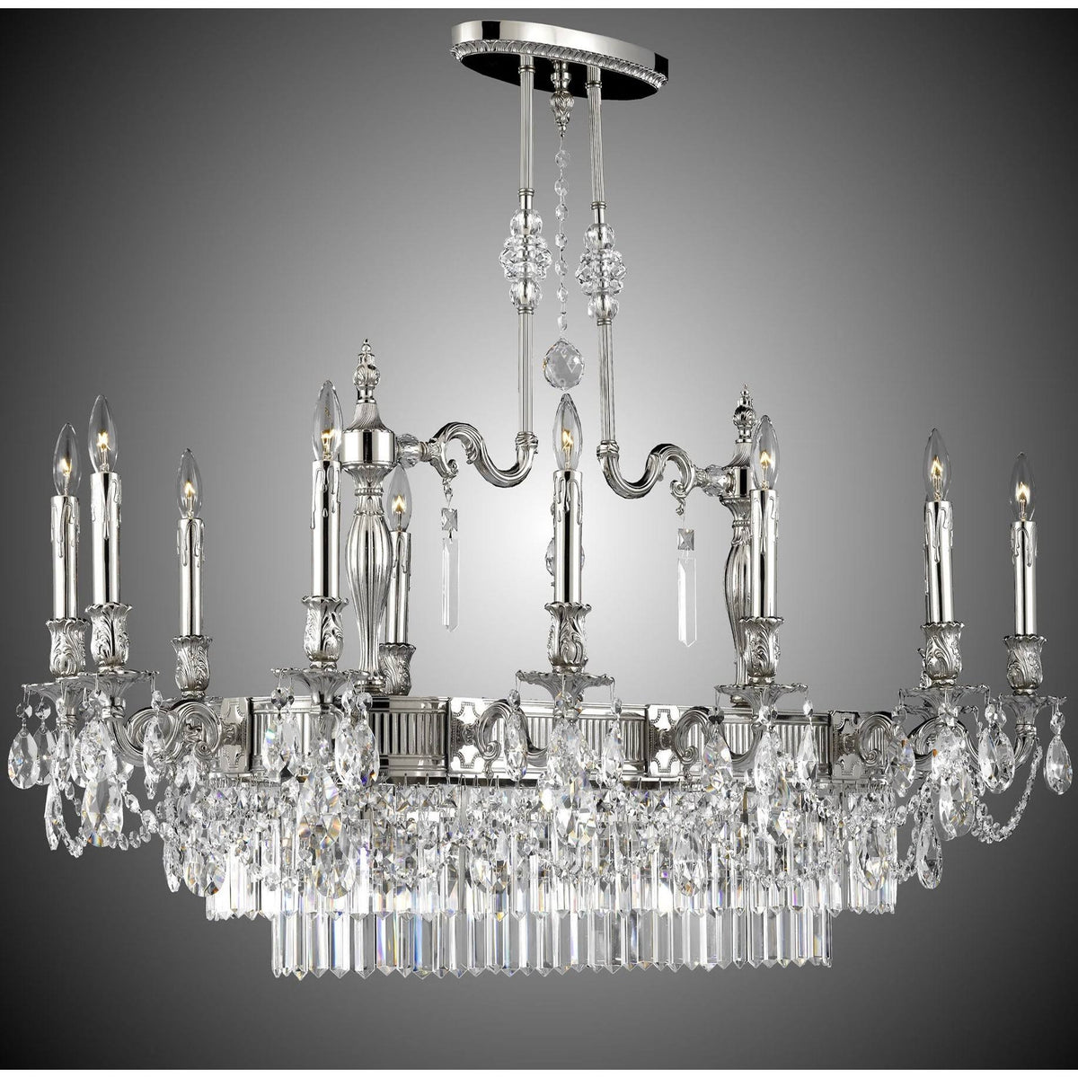 Antique Black Glossy Five Light Flush Mount M208356