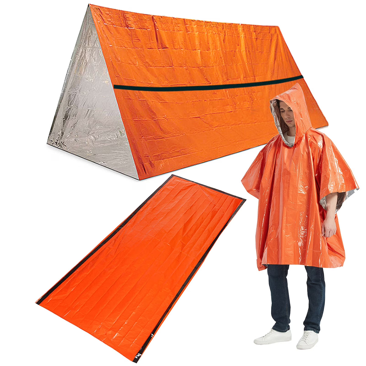 Outdoor Waterproof Thermal Raincoat Poncho X1941