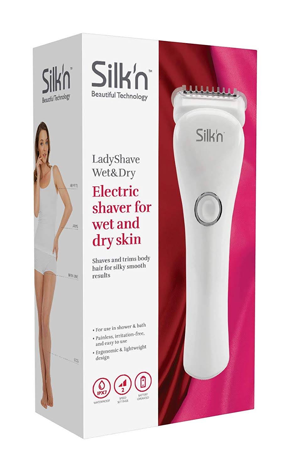 White Electric Lady Shaver with Trimmer E1701