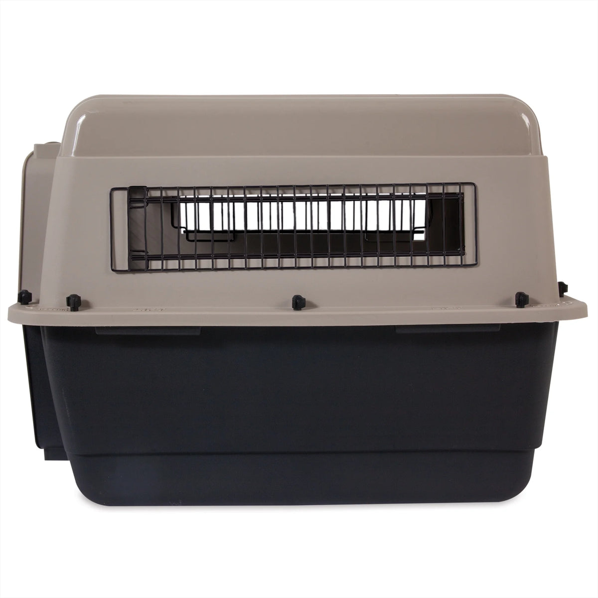 Plastic Travel Dog Kennel 28" Taupe/Black C80866
