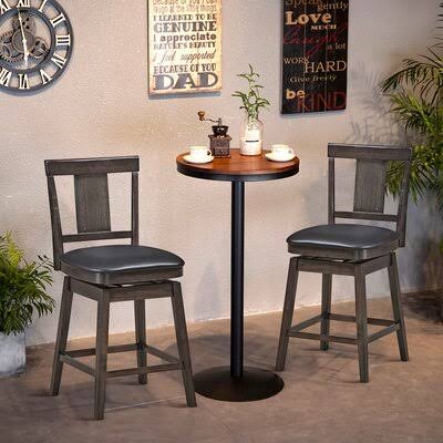 Swivel Counter Stool, Seat Height: Counter Stool (24x22 Seat Height), Pack Size: 2 R526