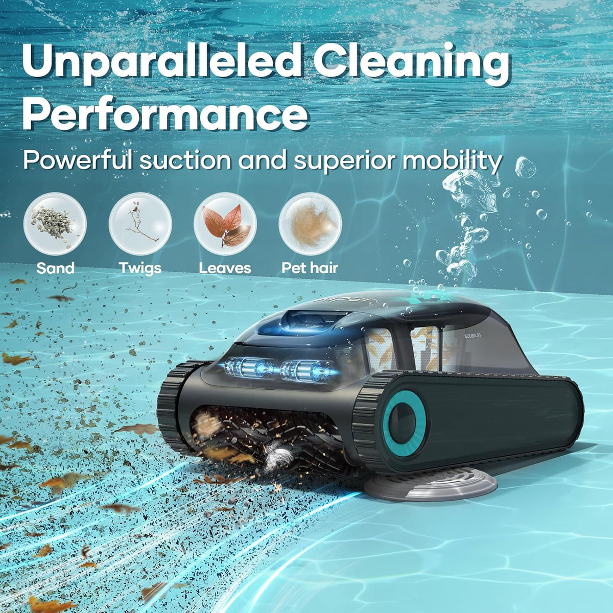 Robotic Pool Skimmer with Robotic Pool Cleaner W4826