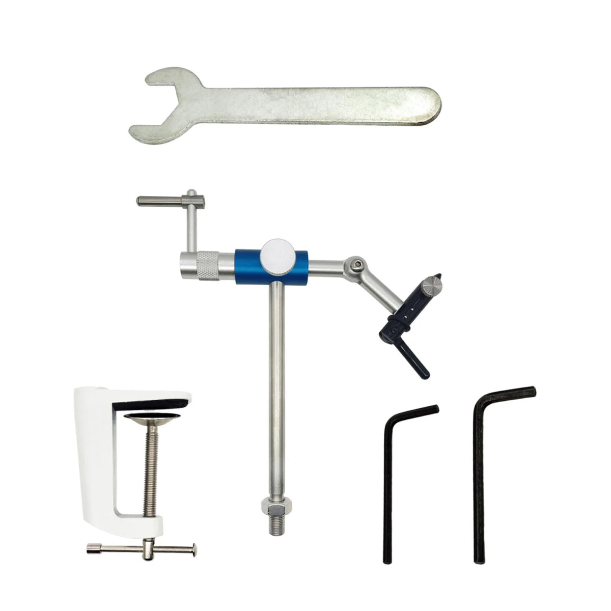 Rotary Fly Tying Vise with C Clamp and Steel Hardened Jaw E81461