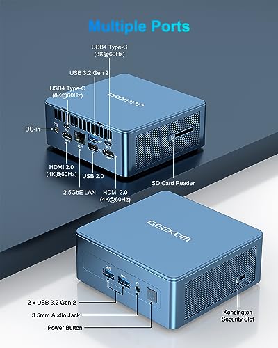 13th Intel Core i7 Mini PC with 32GB DDR4 RAM and 1TB PCIe Gen4 SSD P4988
