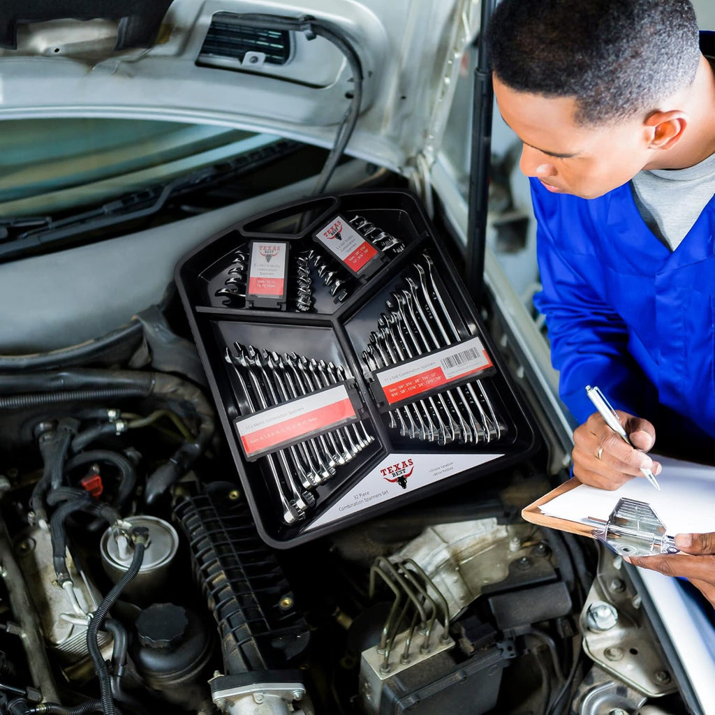 32 Pc Chrome Vanadium Steel Combination Wrench Set C84827