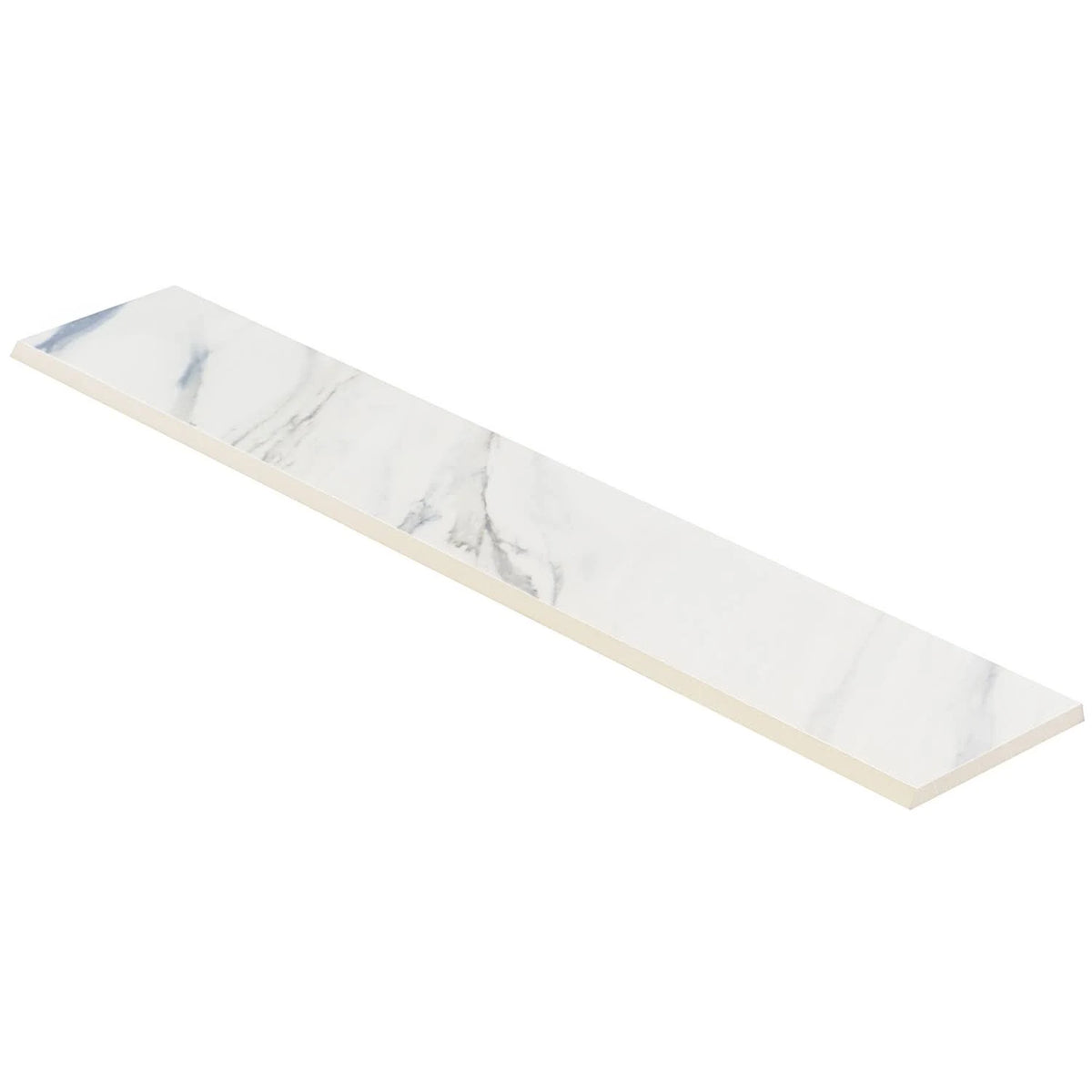 Calacatta Cobalt 3 in. x 24 in. Matte Porcelain Bullnose Tile E7790