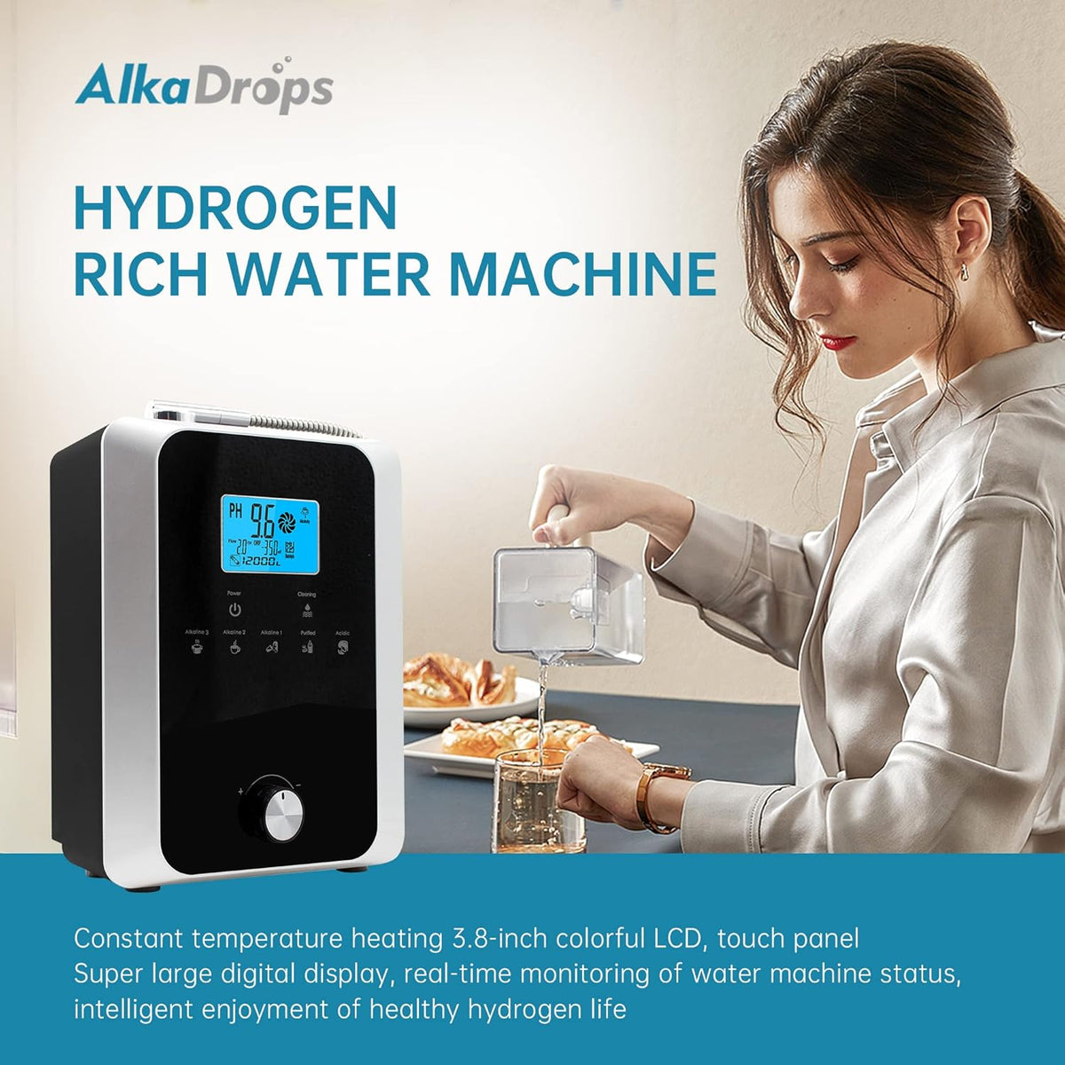 11 Plate Electrode Alkaline Acid Water Machine D2736