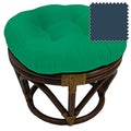 Rattan Footstool with Twill Cushion G270