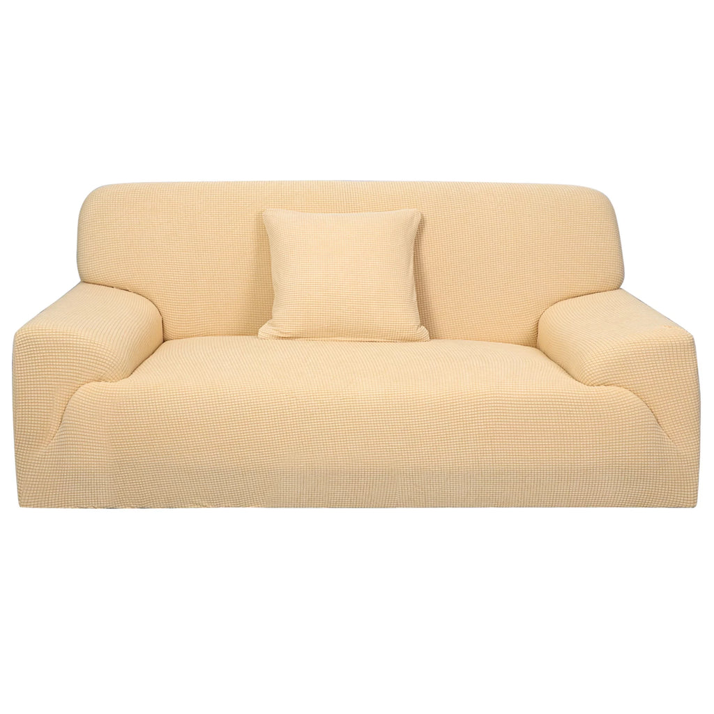 Yellow Sofa Stretch Slipcover with 1 Cushion Cover D806