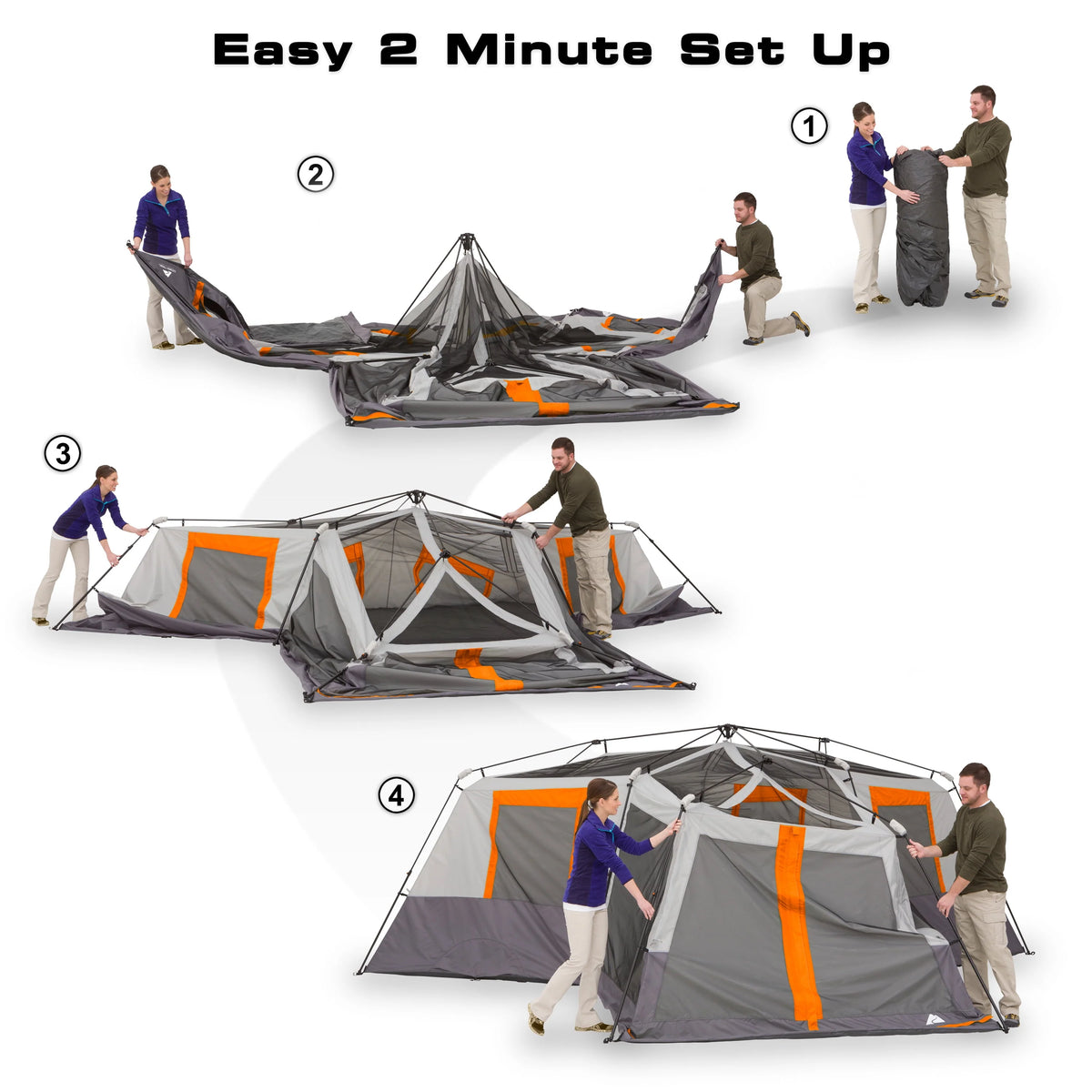 12-Person 3-Room Cabin Tent with Screen Room S86891