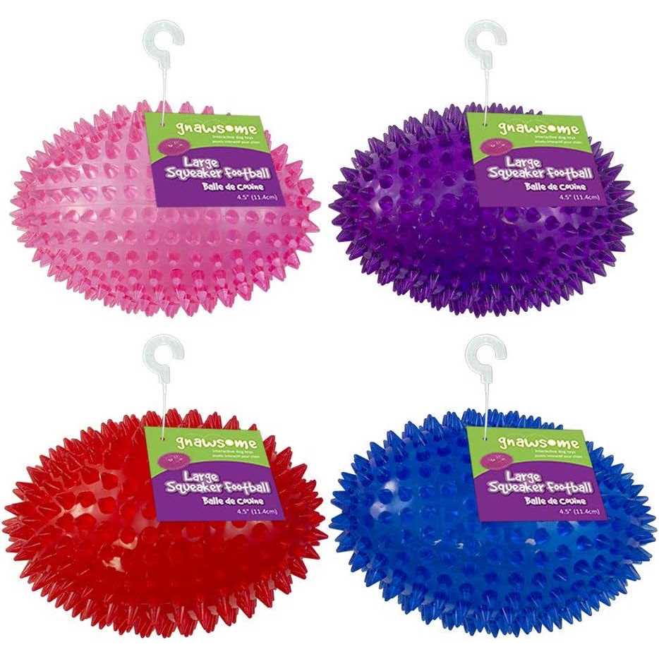 4.5” Spiky Squeaker Football Dog Toy N7973