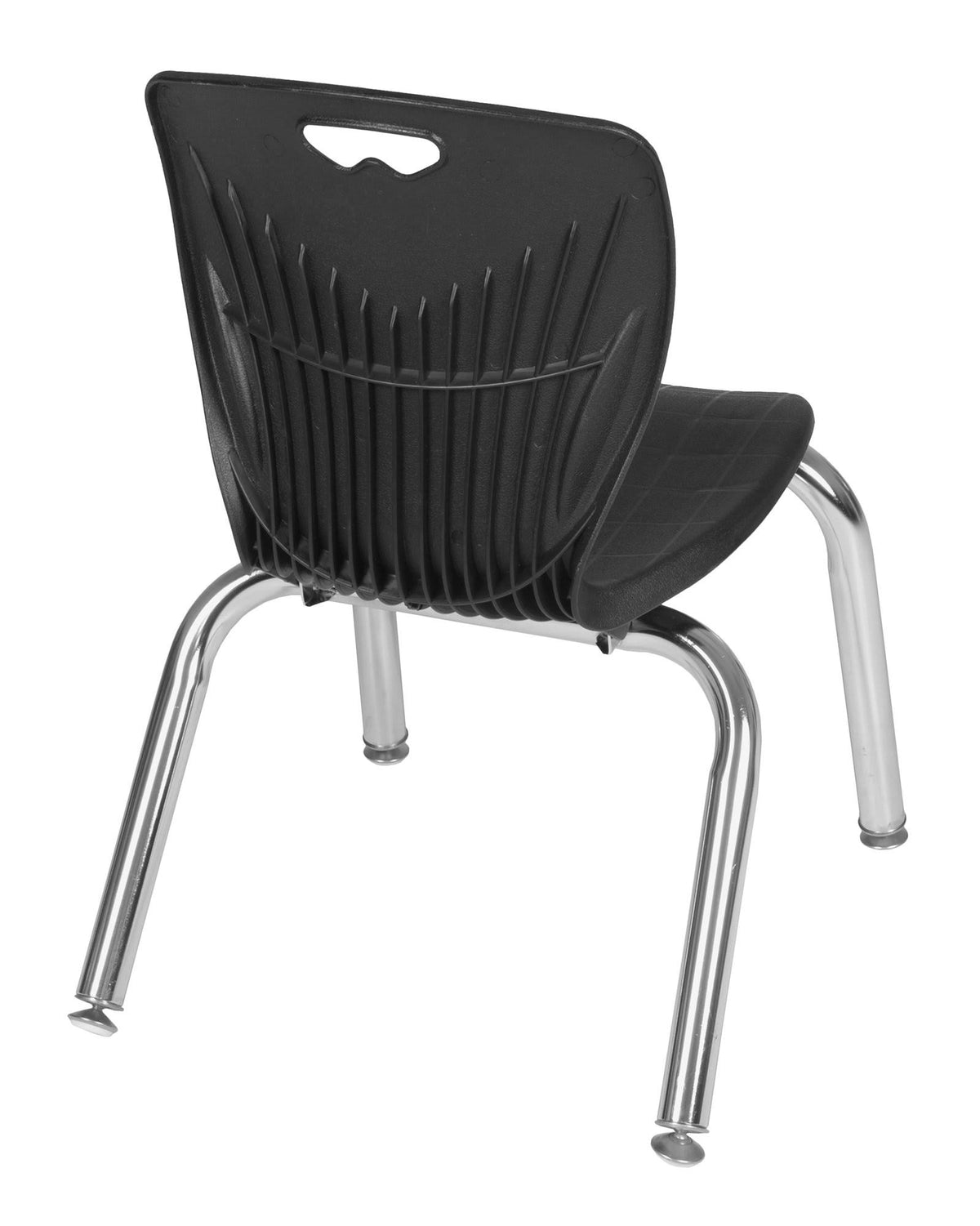 48x22 Round Height Adjustable Classroom Table with 4 Stack Chairs T241010