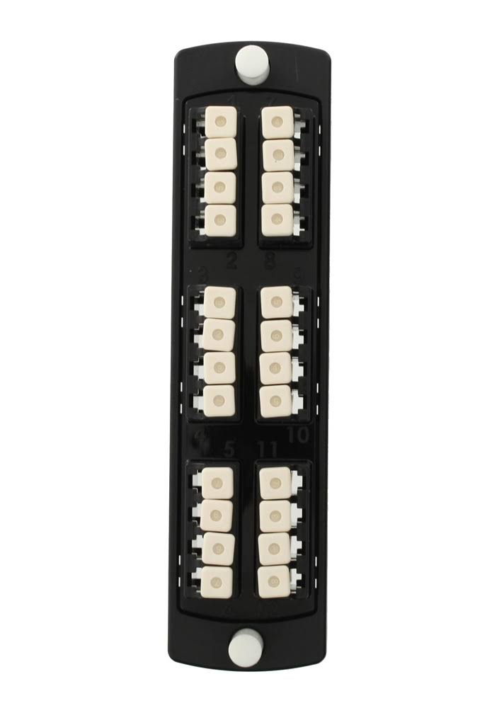 24 Fiber Black Adapter Plate I6454