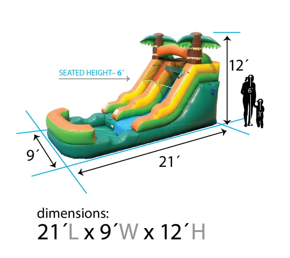 12 ft Inflatable Water Slide Y20219