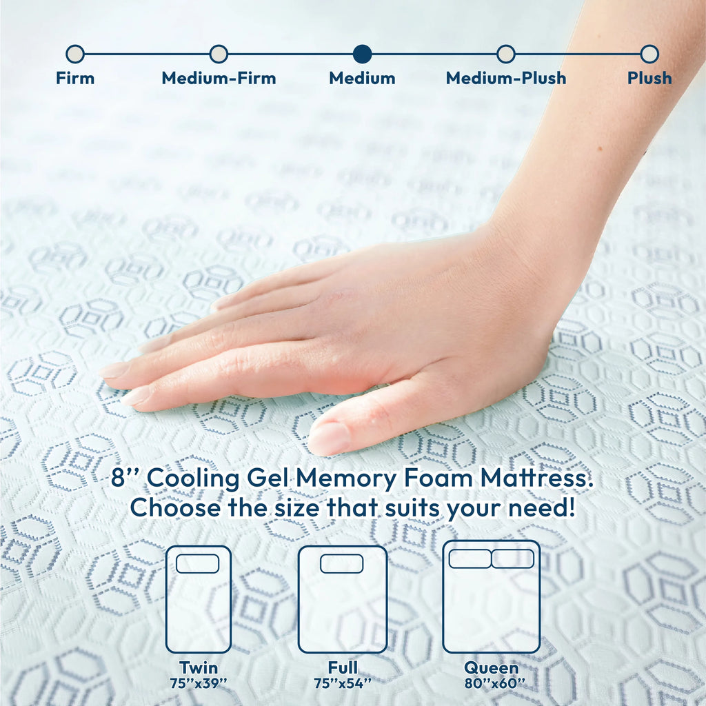 Cooling Gel Memory Foam Mattress Queen G1033