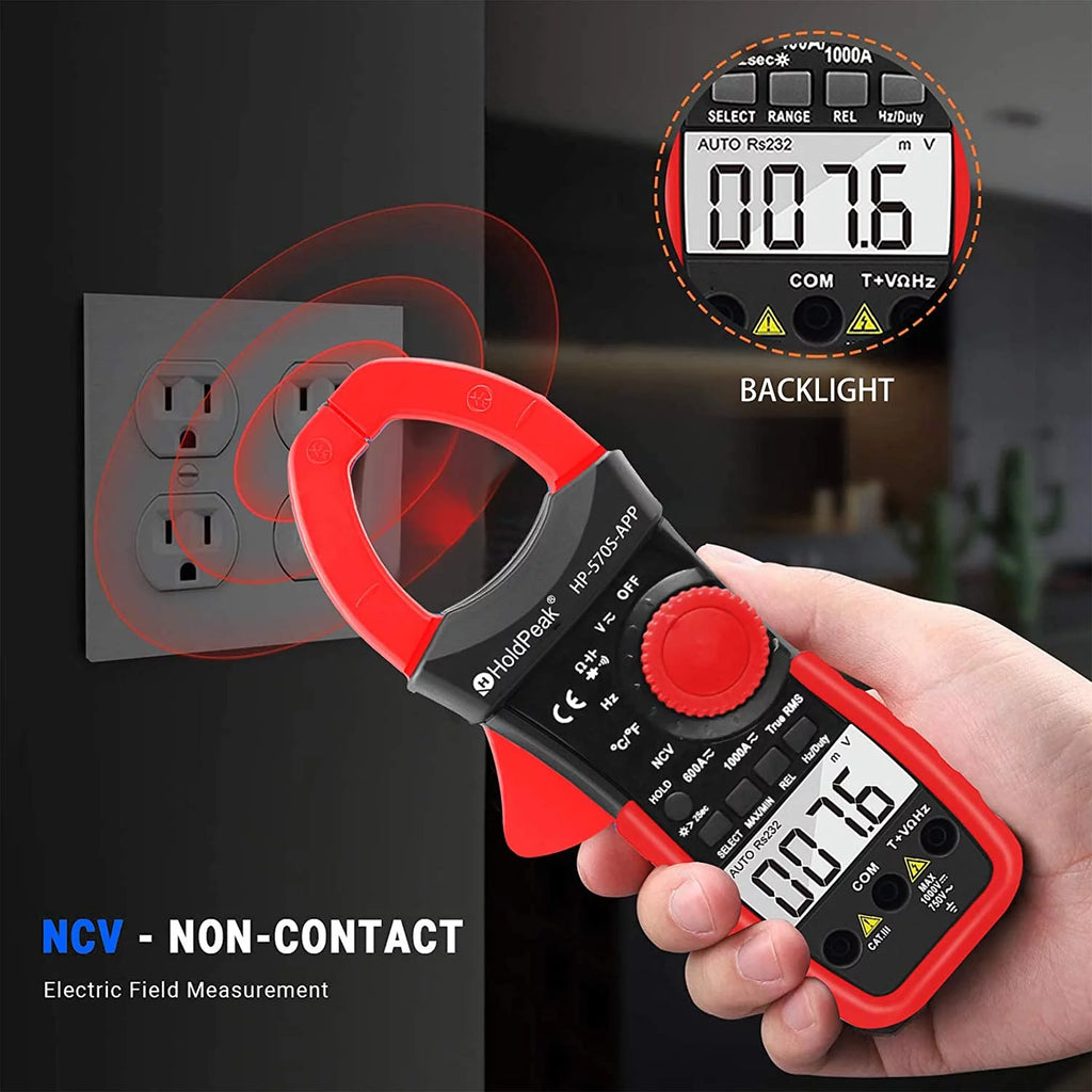 Digital Clamp Meter with APP Control AC/DC Tester 6000 counts P5293