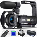 5K Video Camera 64MP Camcorder 18X Zoom WiFi Digital Camera V84346