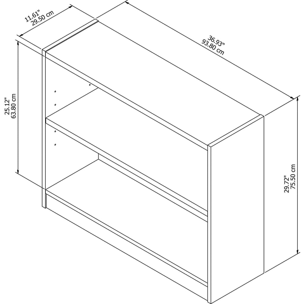 Rustic Gray 2 Shelf Bookcase Y40487