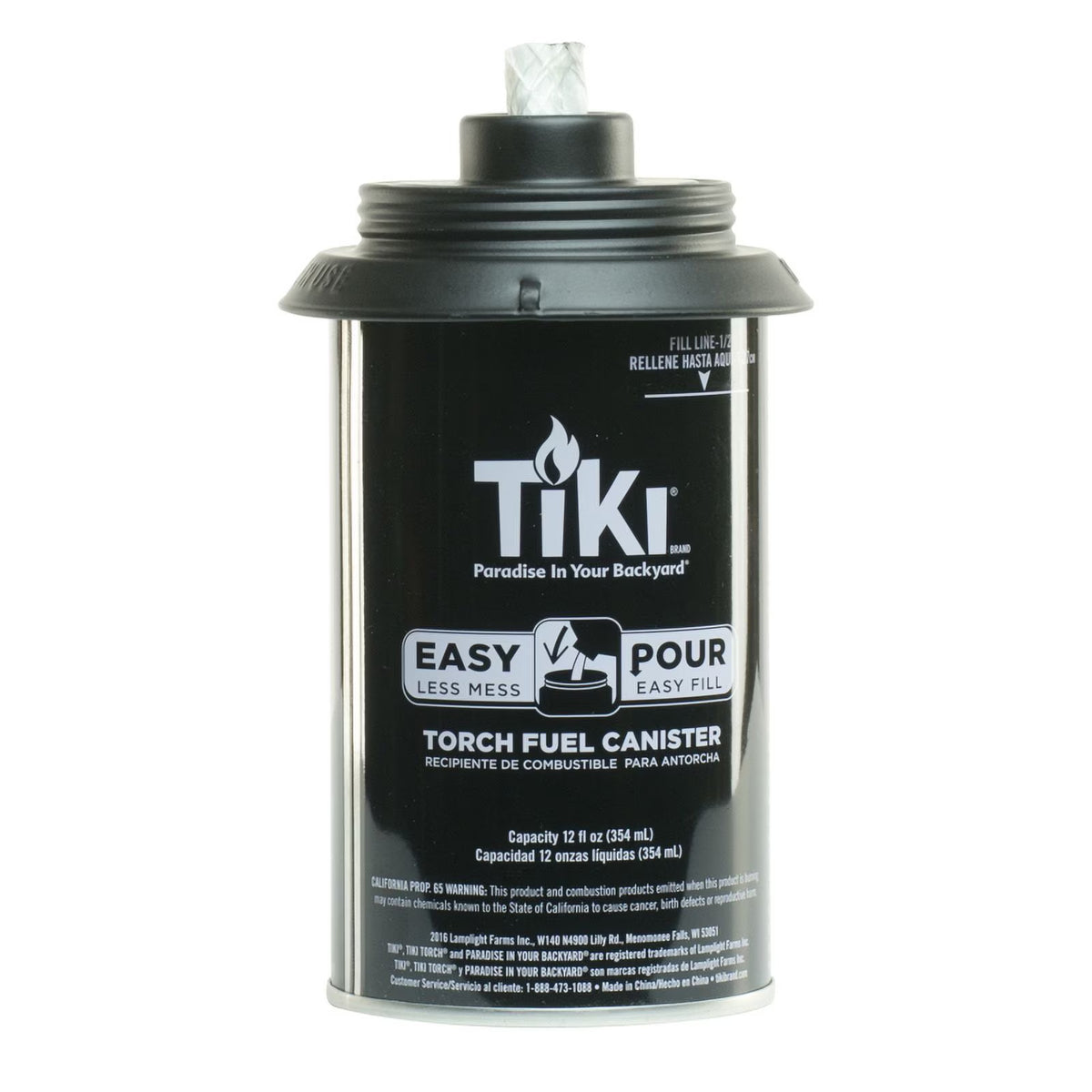 4 Pc Black Citronella Torch Fuel 12 Oz S424