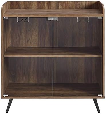 Dark Walnut Glass Door Bar Cabinet Z731308