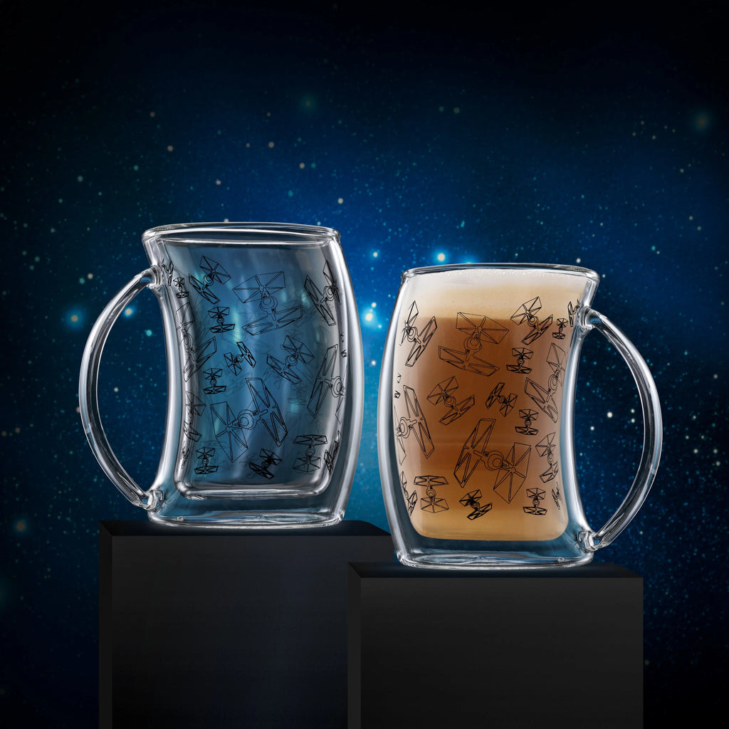Double Wall Glass Mugs Set of 2 X6237