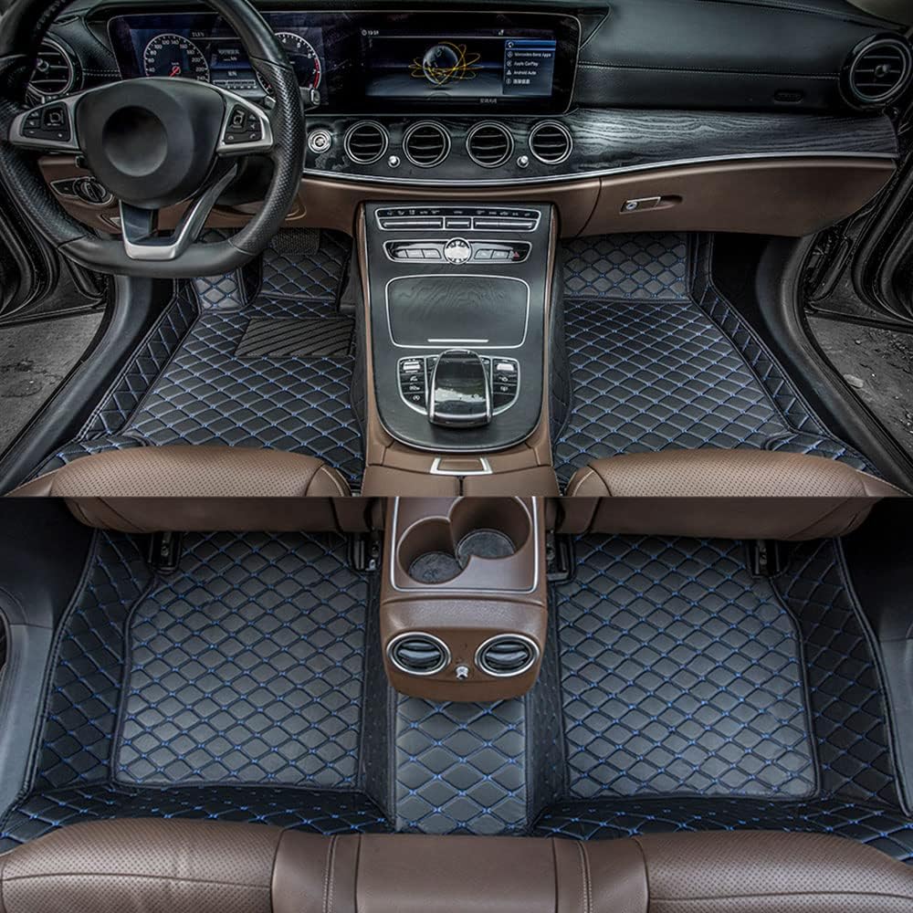 Car Floor Mats for Mazda CX-9 2007-2022 All Weather Non-Slip Leather Floor Liners S148401