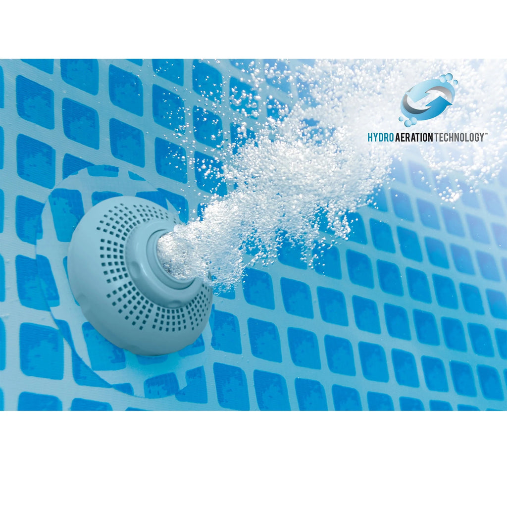 Round Frame Above Ground Swimming Pool with Sand Filter Pump A85355