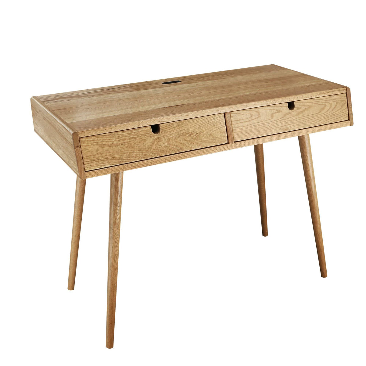 Solid American Oak Desk with USB Ports B96579