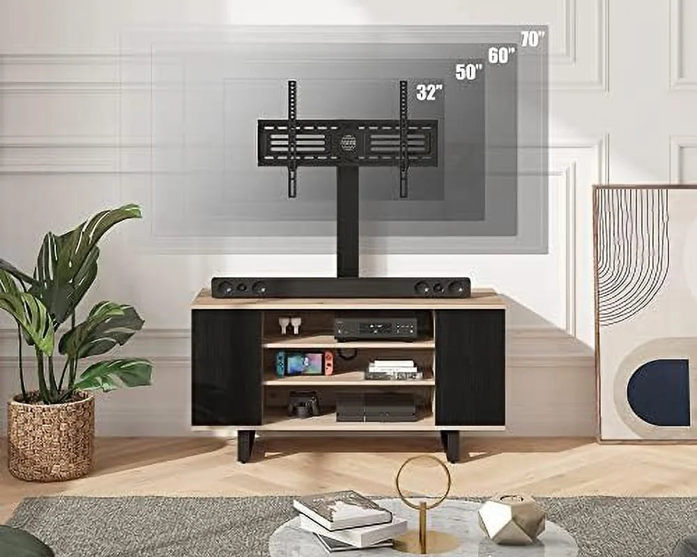 Walnut TV Stand with Mount for 32-70 inch TVs O7042