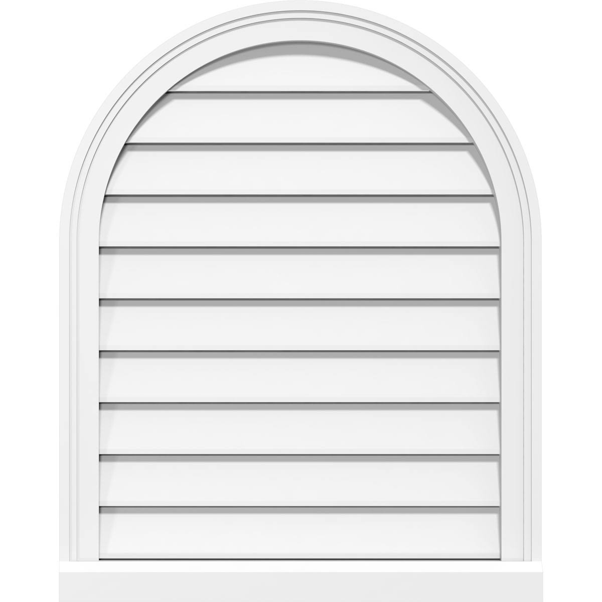 Round Top Surface Mount PVC Gable Vent with Brickmould X44299