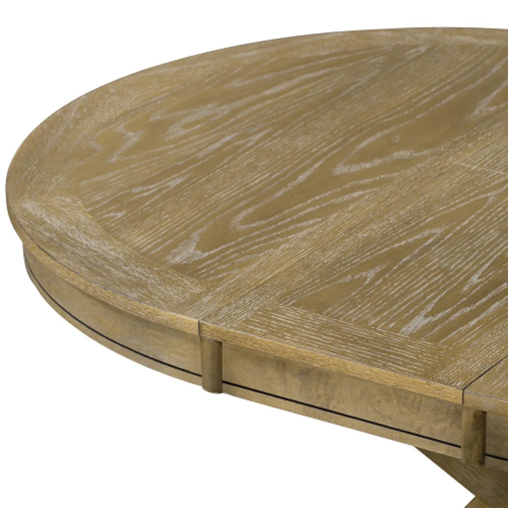 Extendable Dining Table with 12" Leaf Natural Wood H305097