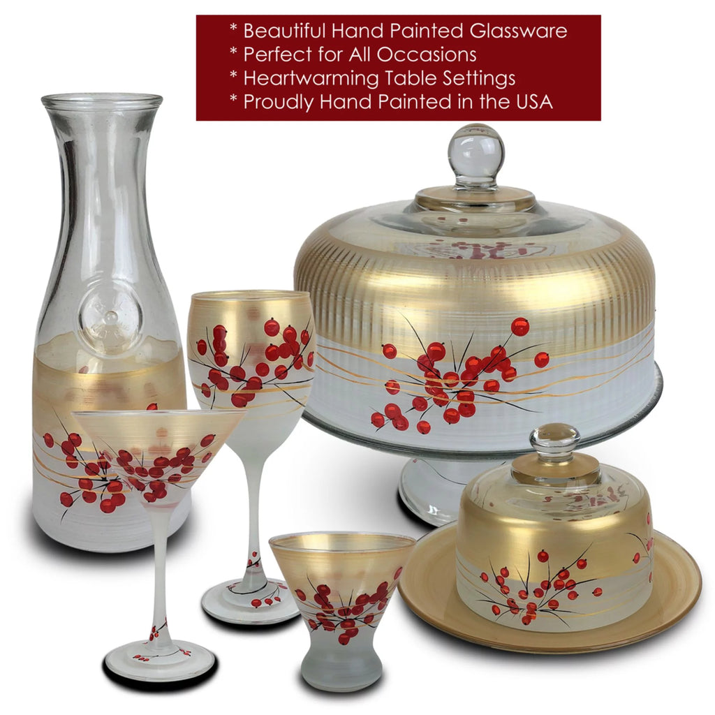 Hand Painted Wine Glasses Set of 2 8.25 oz Q44179