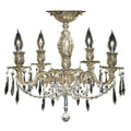 Antique Black Glossy Five Light Flush Mount M208356