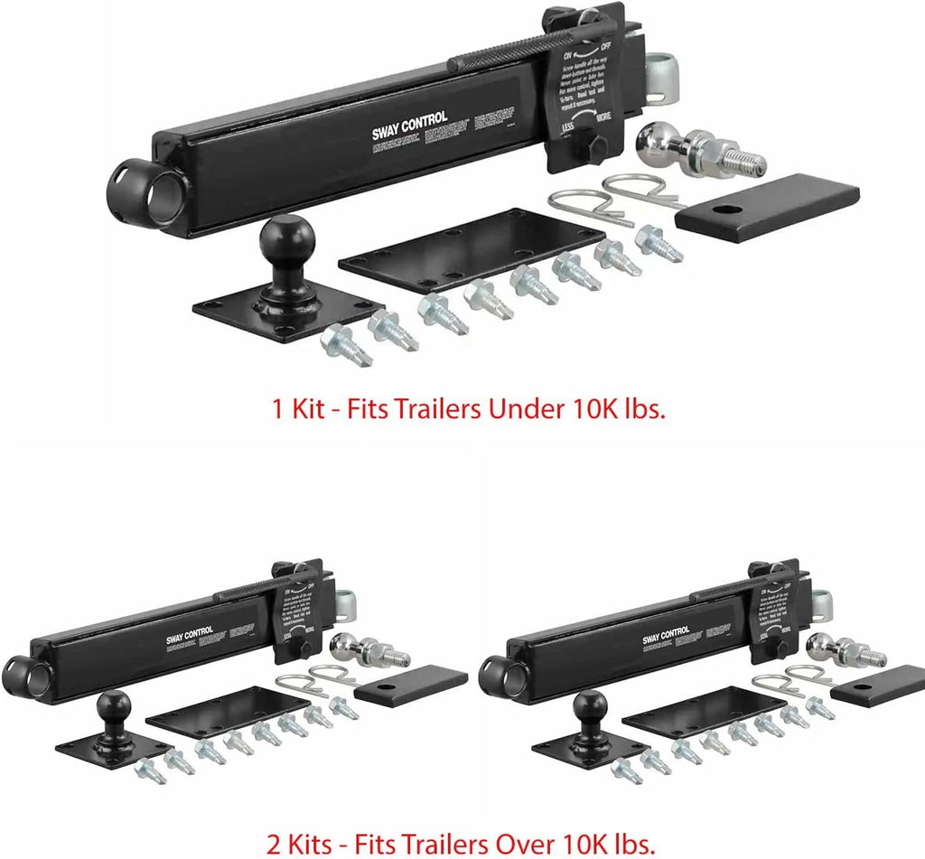 Adjustable Hitch Combo Ball & Sway Control Towing Kit L4890