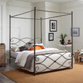 Oiled Bronze Metal Canopy Bed - Full T449
