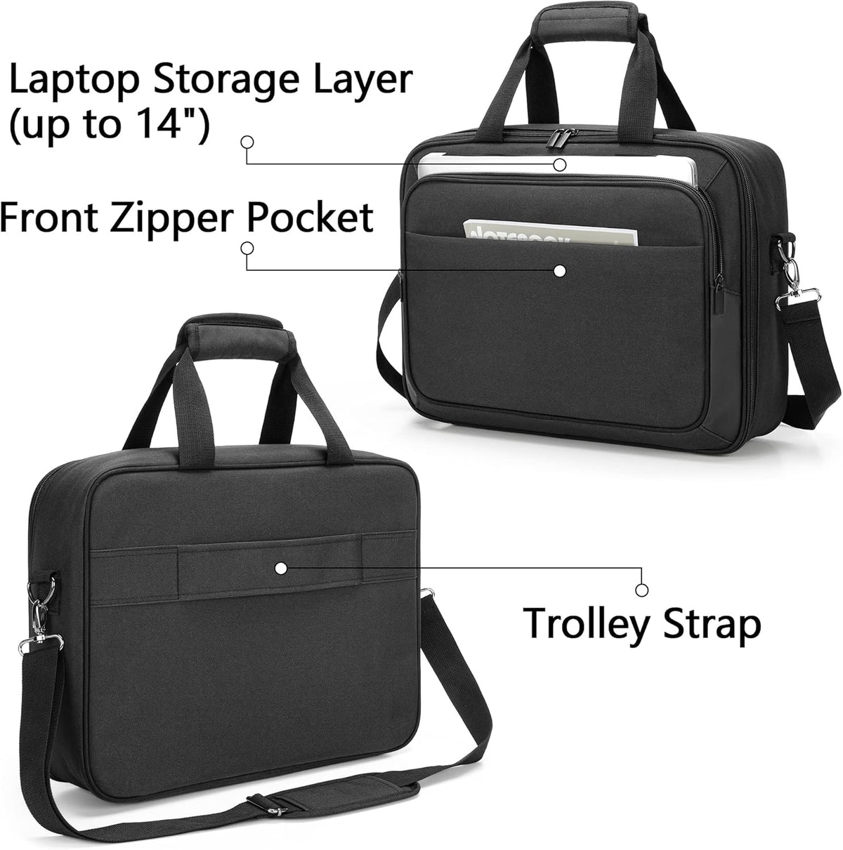 Portable Printer Carrying Case with Laptop Layer W3972
