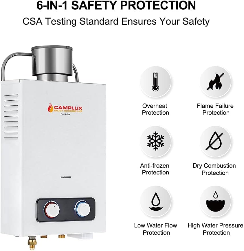 1.58 GPM Outdoor Propane Water Heater with S/S Rain Cap G766