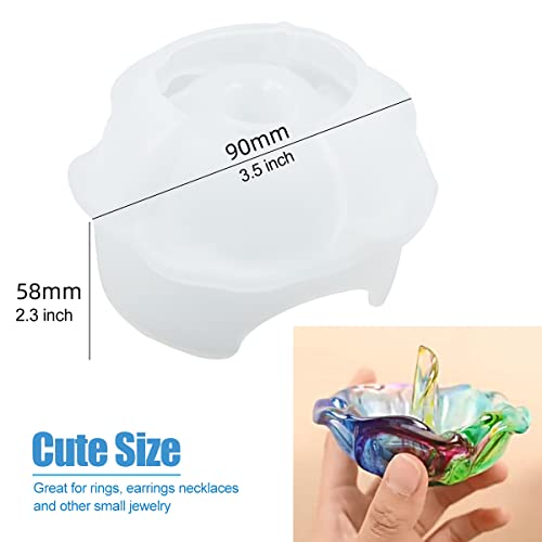 White Resin Mold for Bowl Dish Candle Holder Jewelry Tray Z493621