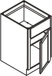 White Inset Raised Panel Base Cabinet U251